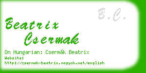 beatrix csermak business card